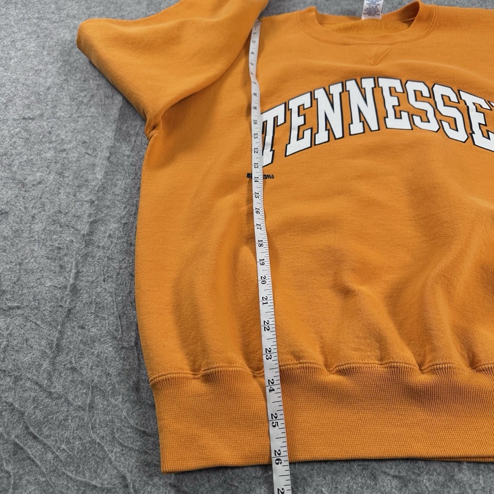 VTG Tennessee Russell Athletic Orange Blue Lettering Crewneck Sweatshirt SZ XL - Picture 3 of 6